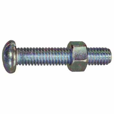 Midwest Fastener 3/18"-16 x 2 in Slotted Round Machine Screw, Zinc Plated Steel, 8 PK 60165